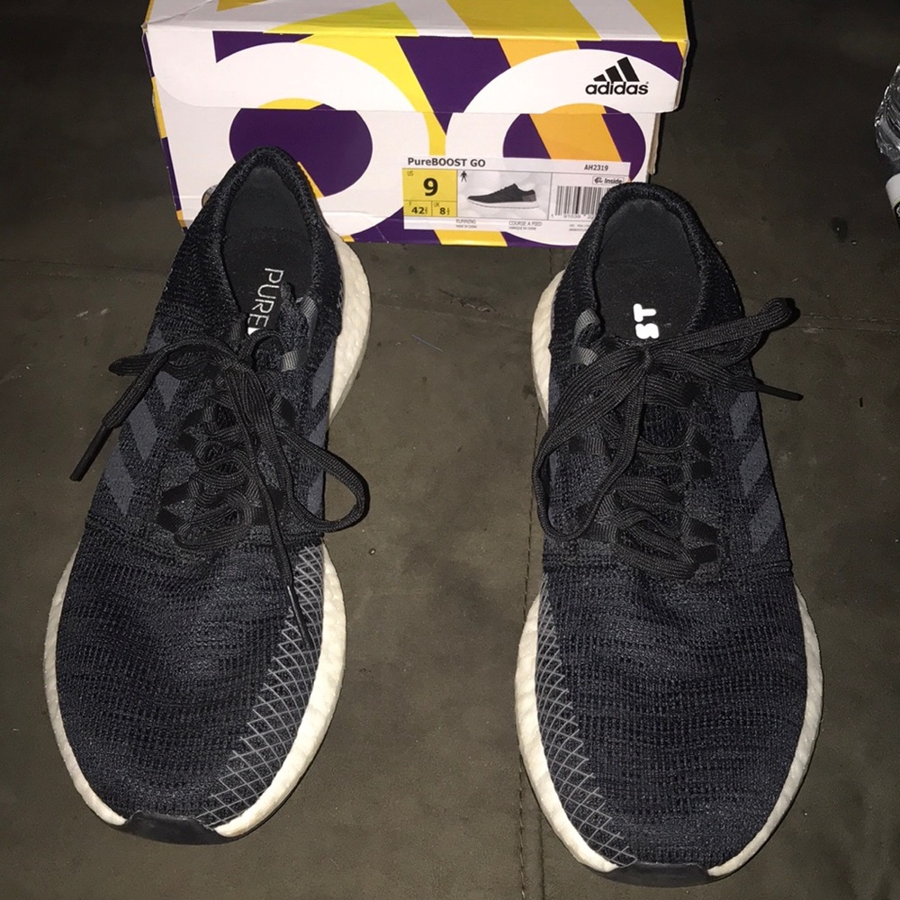 Black running shoes